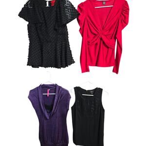 Women's Small 4 6 Tops Shirts Blouses Wholesale Bulk Lot of 4 S